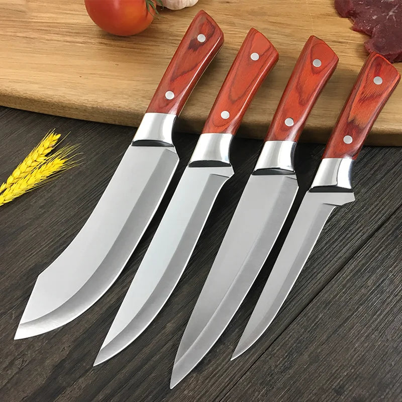 Butcher Kitchen Knives Set Stainless Steel Cleaver Boning Knife for Meat Bone Fish Fruit Vegetables Slicing Chef Knife
