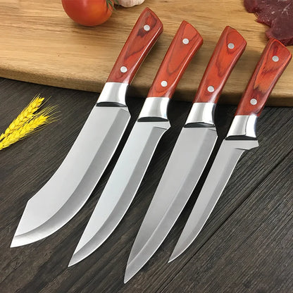 Butcher Kitchen Knives Set Stainless Steel Cleaver Boning Knife for Meat Bone Fish Fruit Vegetables Slicing Chef Knife