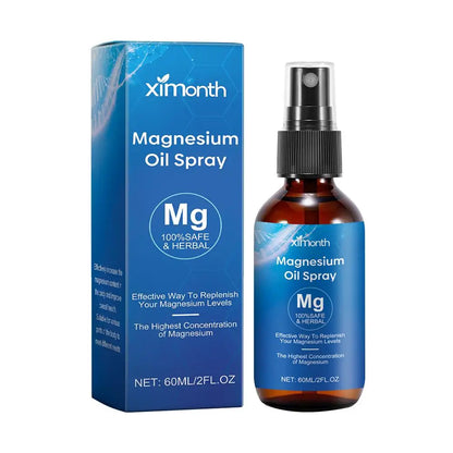 Ximonth Magnesium Oil Spray 60ml bottle and blue packaging box