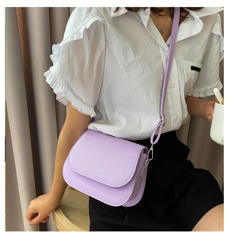 Saddle bag women's crossbody bag bag girl, summer simple fashion trend, foreign shoulder bag women