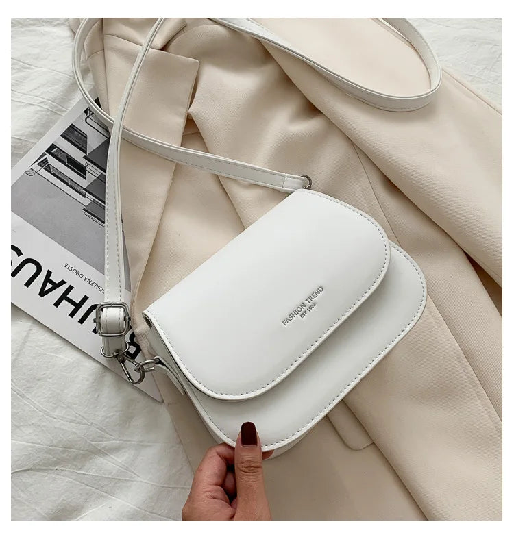 Saddle bag women's crossbody bag bag girl, summer simple fashion trend, foreign shoulder bag women