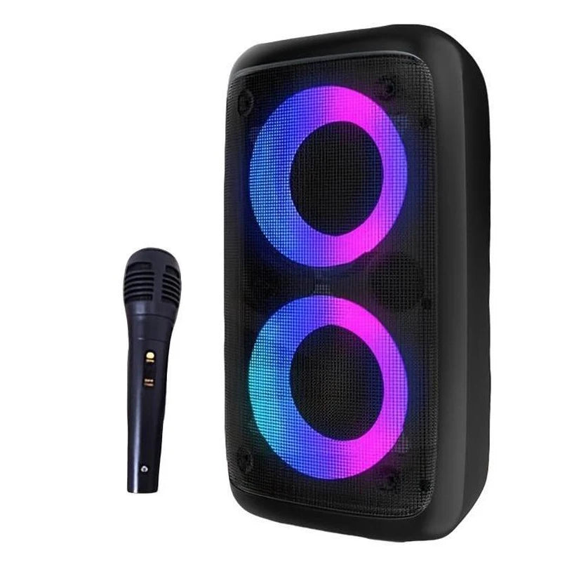 Wireless Karaoke Bluetooth Speaker Subwoofer Portable With Microphone Radio FM Lamp Machine Sound Box Music LED TWS Caixa De Som