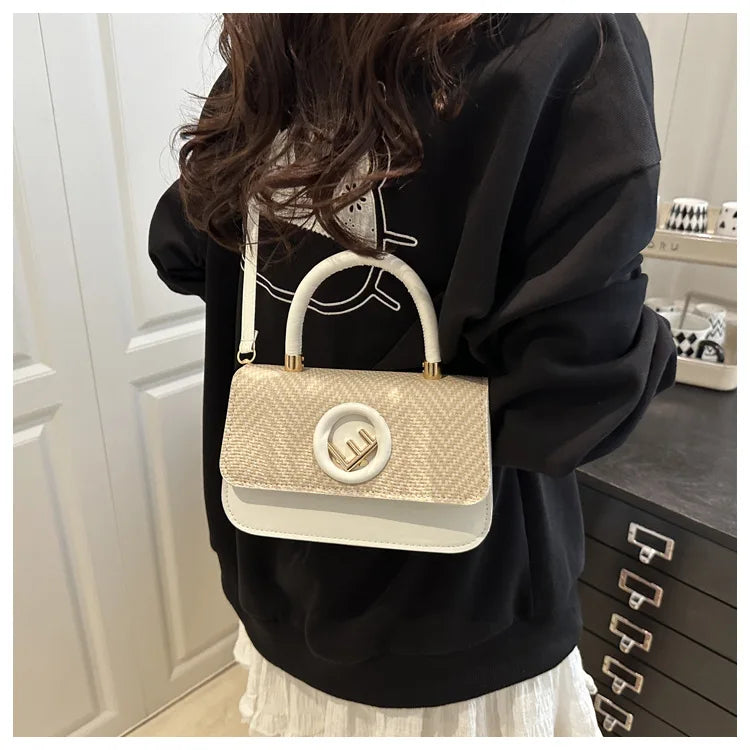 Women's Vintage Crossbody Bag with Adjustable Shoulder Strap - Small Square Shape for Casual & Formal Occasions