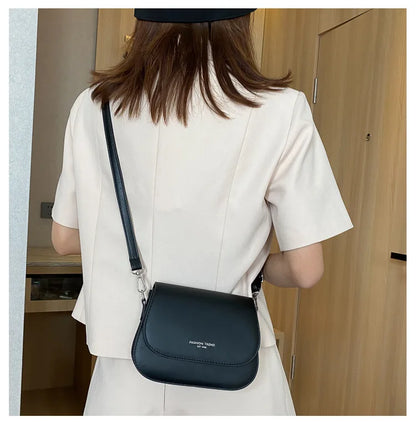 Saddle bag women's crossbody bag bag girl, summer simple fashion trend, foreign shoulder bag women