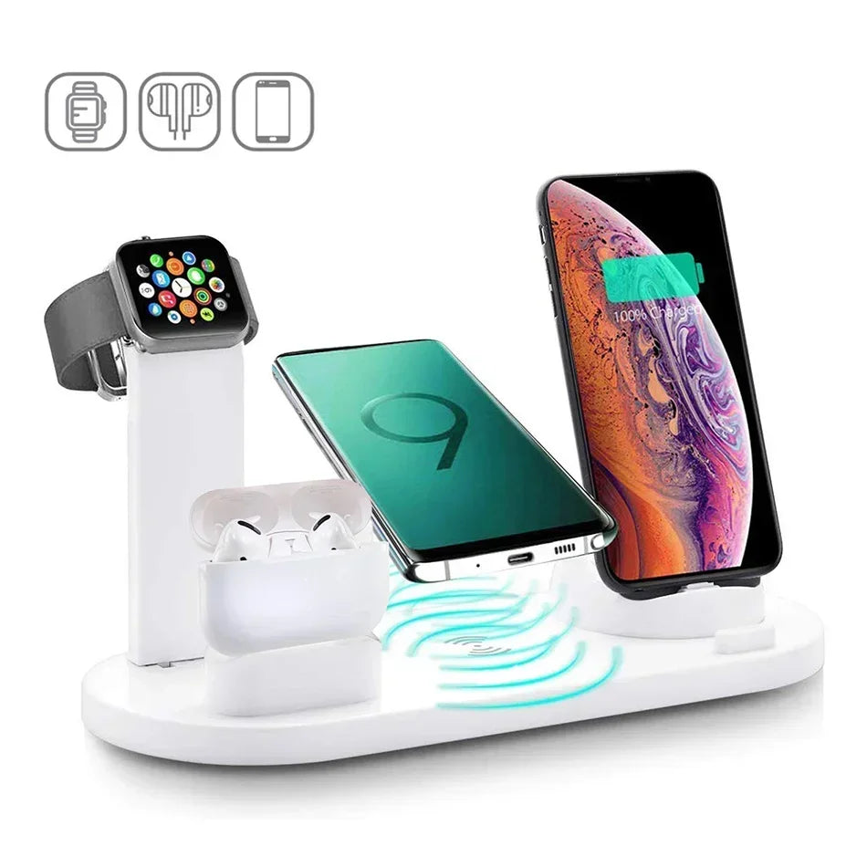 100W 7 In 1 Wireless Charger Stand For iPhone 16-12 Apple Watch 9/8/7/6 Airpods Pro2/1 Phone Chargers Fast Charging Dock Station