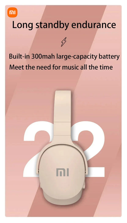 Xiaomi Wireless Bluetooth Headphones Over Ear HiFi Stereo Foldable Lightweight Headset HIFI Stereo Suitable for Samsung iPhone