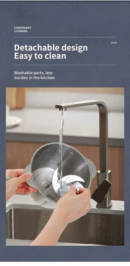 2L Stainless Steel Electric Chopper Meat Grinder Mincer Vegetable Chopper Meat Slicer Machine Household Grinder Food Processor