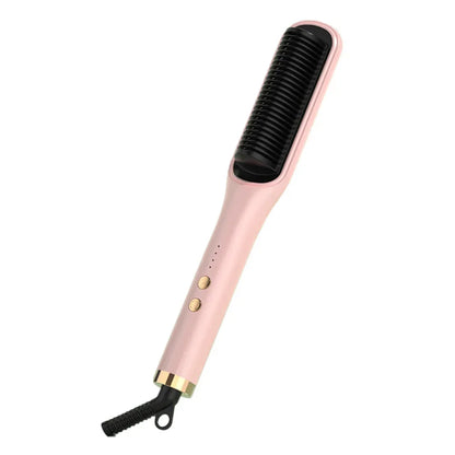 Multifunctional Straightener Electric Hair Straightening Curly Iron Brush Comb Curler Hair Straightener Brush Heating Hot Comb