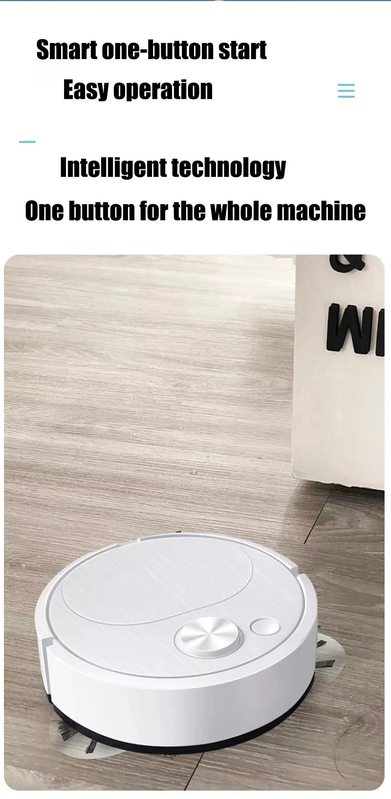 Smart Sweeping Robot Mini Silent Vacuum Wireless Cleaner Sweep Mop Brush Two-In-One Multi-Function Cleaning Machine For Home