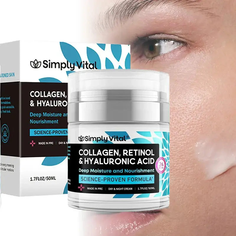 50ML Retinol Wrinkle Remover Face Cream Collagen Hyaluronic Acid Moisturizing Creams Deep Nourishing Day Night Skin Care