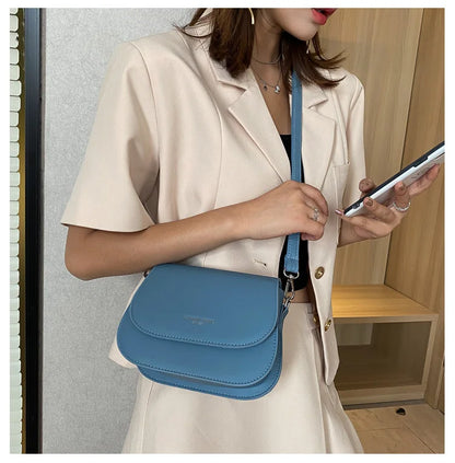 Saddle bag women's crossbody bag bag girl, summer simple fashion trend, foreign shoulder bag women
