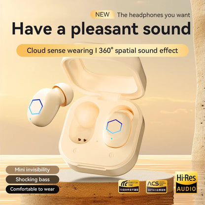 In-ear Bluetooth Headphones Wireless Earphones HIFI Stereo Touch Low Delay Game Earplugs Mini Portable Creative Gifts For Girls