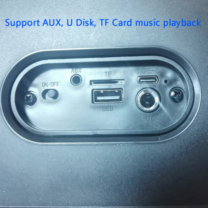 Wireless Karaoke Bluetooth Speaker Subwoofer Portable With Microphone Radio FM Lamp Machine Sound Box Music LED TWS Caixa De Som