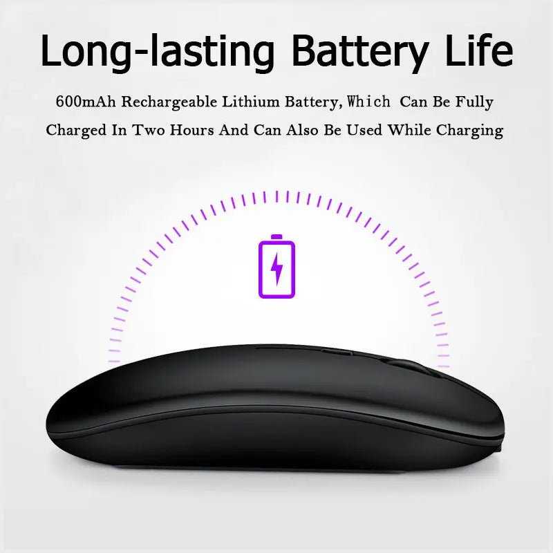 Hot Wireless Bluetooth Mouse 2.4GHz Dual Modes Rechargeable Mice RGB Ergonomic Silent Click Mouse for PC iPad Laptop