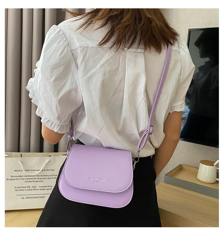Saddle bag women's crossbody bag bag girl, summer simple fashion trend, foreign shoulder bag women