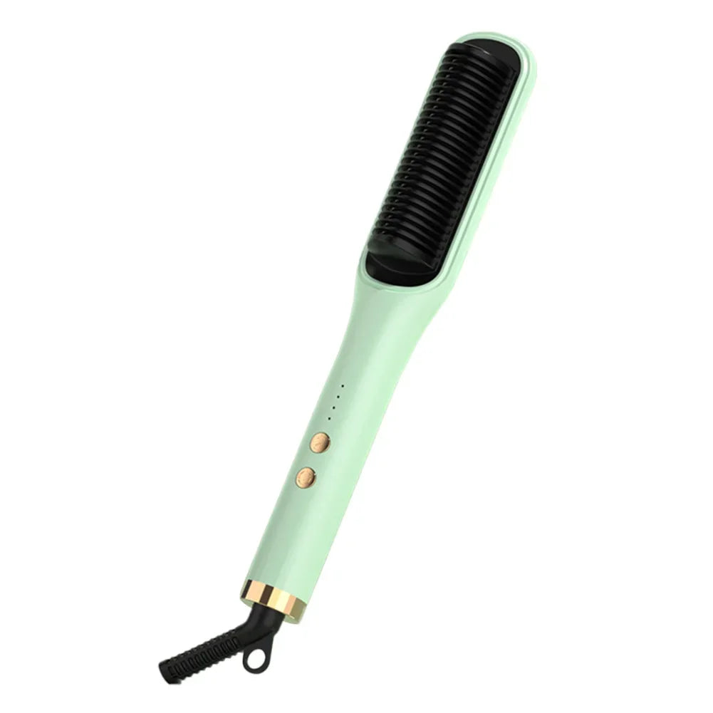 Multifunctional Straightener Electric Hair Straightening Curly Iron Brush Comb Curler Hair Straightener Brush Heating Hot Comb
