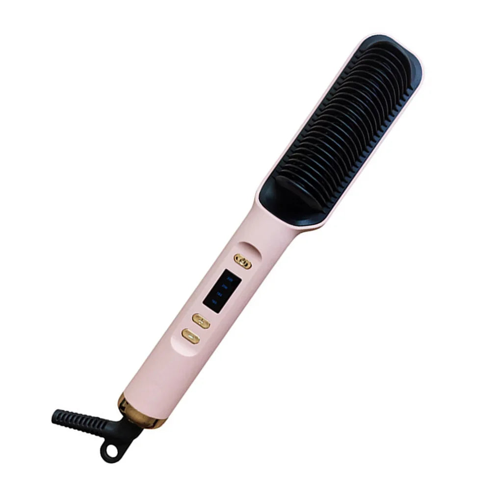 Multifunctional Straightener Electric Hair Straightening Curly Iron Brush Comb Curler Hair Straightener Brush Heating Hot Comb