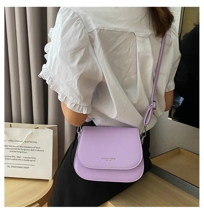 Saddle bag women's crossbody bag bag girl, summer simple fashion trend, foreign shoulder bag women