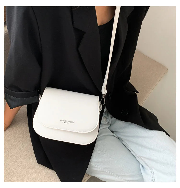 Saddle bag women's crossbody bag bag girl, summer simple fashion trend, foreign shoulder bag women