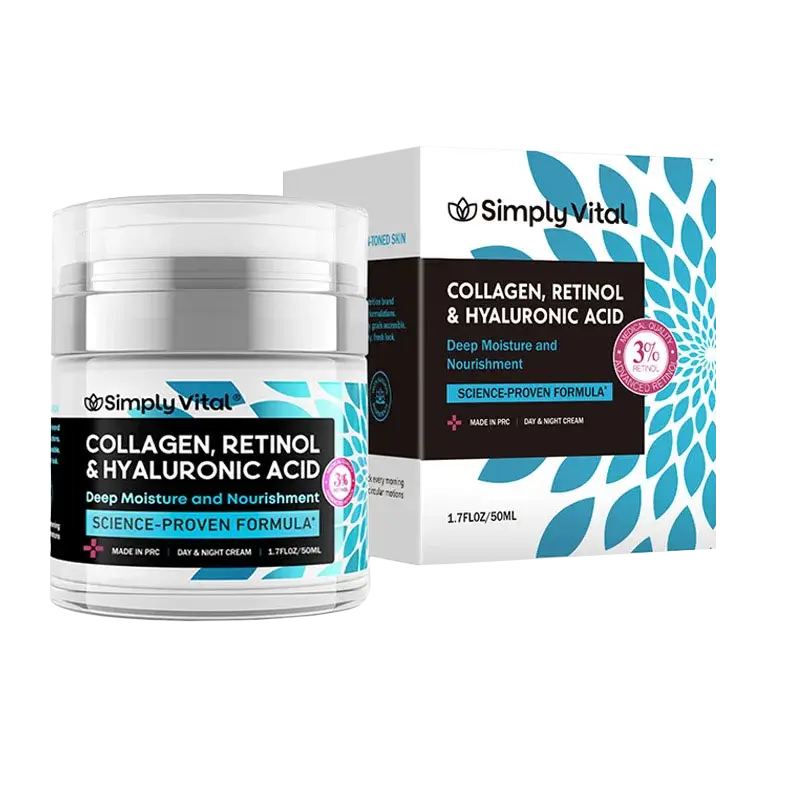 50ML Retinol Wrinkle Remover Face Cream Collagen Hyaluronic Acid Moisturizing Creams Deep Nourishing Day Night Skin Care