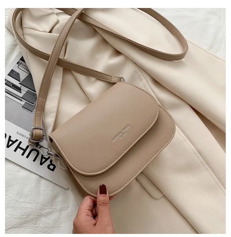 Saddle bag women's crossbody bag bag girl, summer simple fashion trend, foreign shoulder bag women