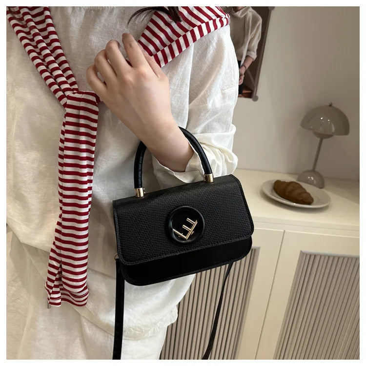 Women's Vintage Crossbody Bag with Adjustable Shoulder Strap - Small Square Shape for Casual & Formal Occasions