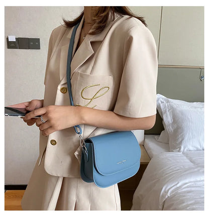 Saddle bag women's crossbody bag bag girl, summer simple fashion trend, foreign shoulder bag women
