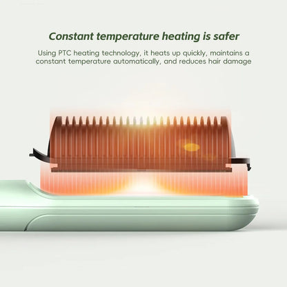 Multifunctional Straightener Electric Hair Straightening Curly Iron Brush Comb Curler Hair Straightener Brush Heating Hot Comb