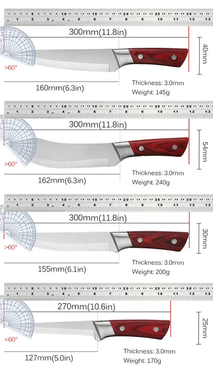 Butcher Kitchen Knives Set Stainless Steel Cleaver Boning Knife for Meat Bone Fish Fruit Vegetables Slicing Chef Knife