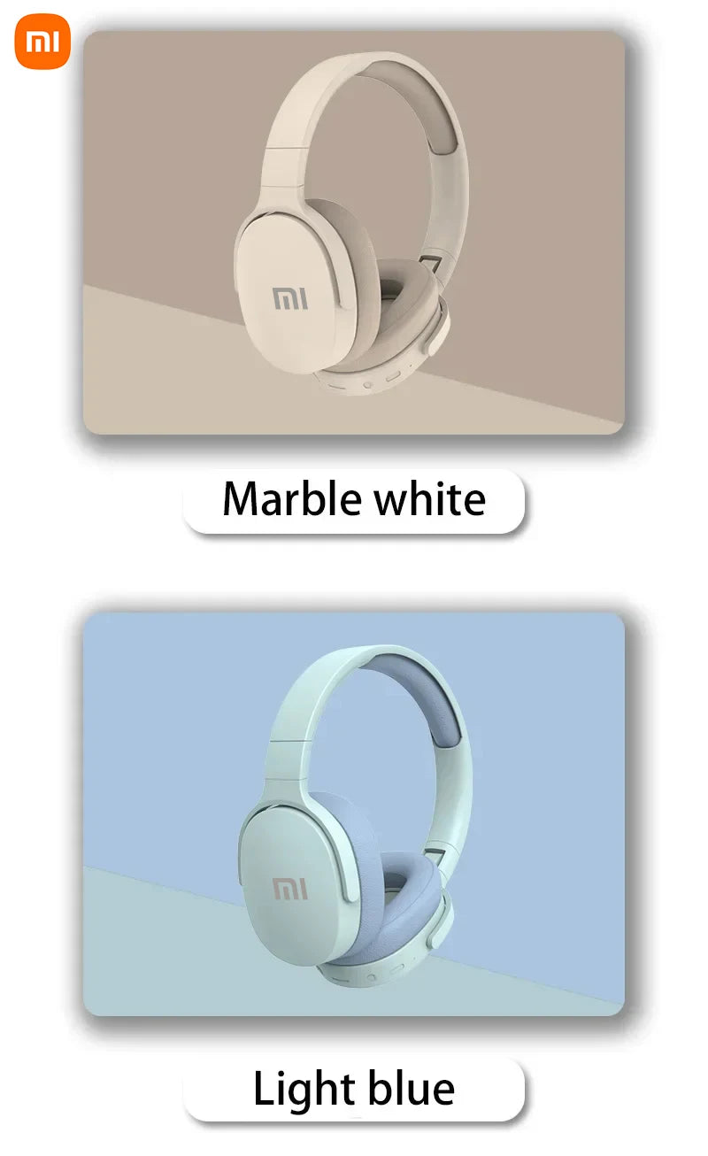 Xiaomi Wireless Bluetooth Headphones Over Ear HiFi Stereo Foldable Lightweight Headset HIFI Stereo Suitable for Samsung iPhone
