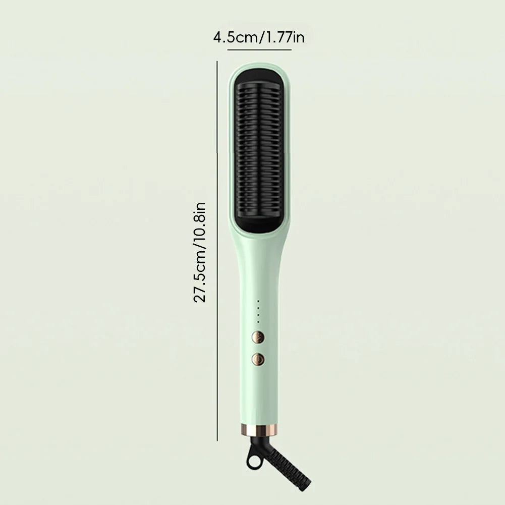Multifunctional Straightener Electric Hair Straightening Curly Iron Brush Comb Curler Hair Straightener Brush Heating Hot Comb