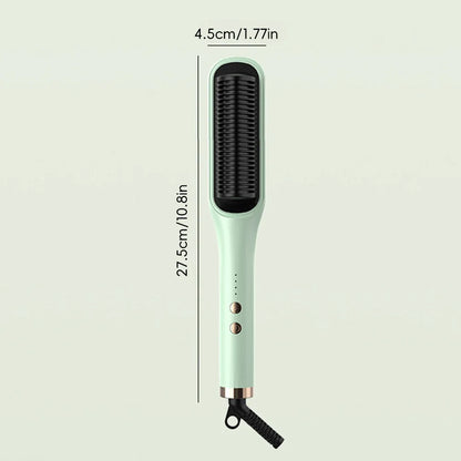 Multifunctional Straightener Electric Hair Straightening Curly Iron Brush Comb Curler Hair Straightener Brush Heating Hot Comb