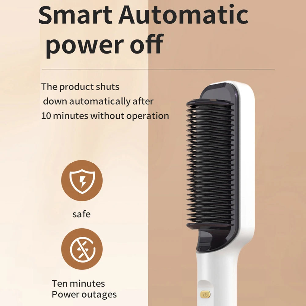 Multifunctional Straightener Electric Hair Straightening Curly Iron Brush Comb Curler Hair Straightener Brush Heating Hot Comb