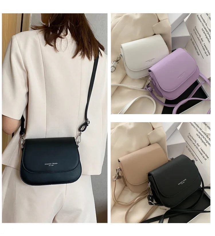 Saddle bag women's crossbody bag bag girl, summer simple fashion trend, foreign shoulder bag women