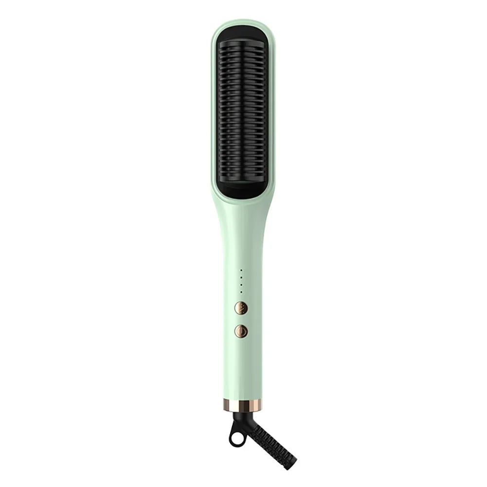 Multifunctional Straightener Electric Hair Straightening Curly Iron Brush Comb Curler Hair Straightener Brush Heating Hot Comb