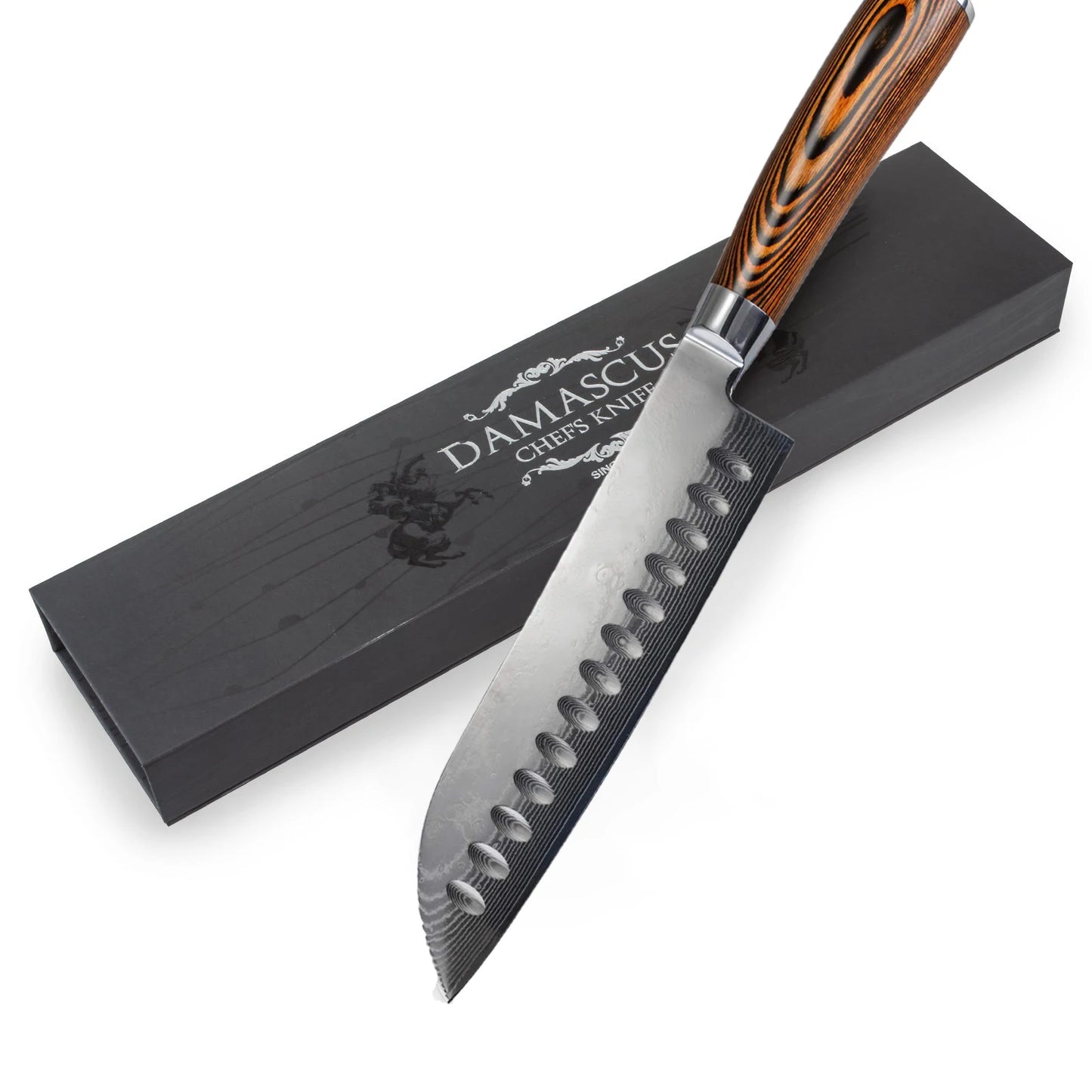 Damascus Knives 67 Layer Chef Knife Japanese Santoku Damascus 8 Inch Chef Knife  Professional Knives Set Utility Paring Knife