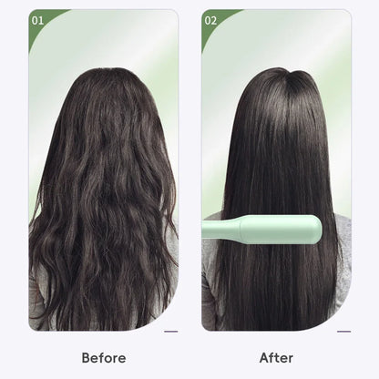 Multifunctional Straightener Electric Hair Straightening Curly Iron Brush Comb Curler Hair Straightener Brush Heating Hot Comb