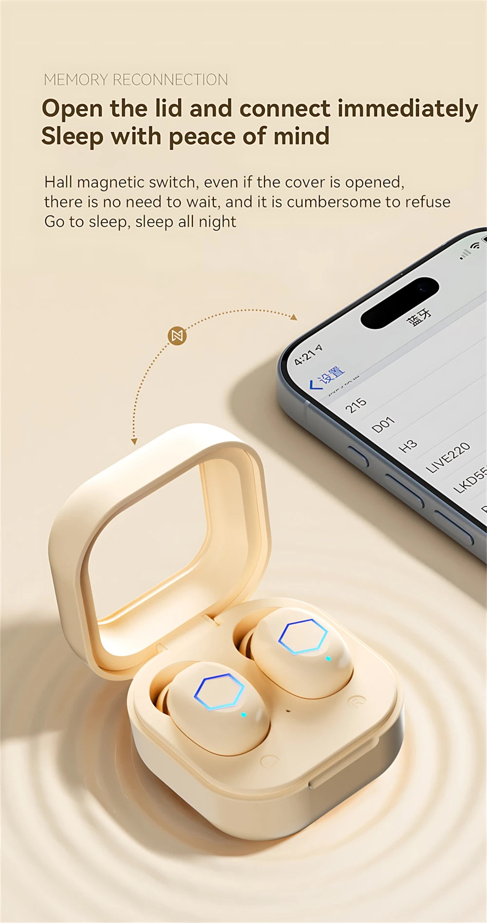 In-ear Bluetooth Headphones Wireless Earphones HIFI Stereo Touch Low Delay Game Earplugs Mini Portable Creative Gifts For Girls