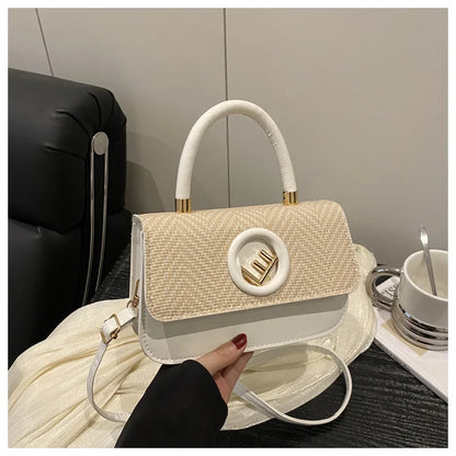 Women's Vintage Crossbody Bag with Adjustable Shoulder Strap - Small Square Shape for Casual & Formal Occasions