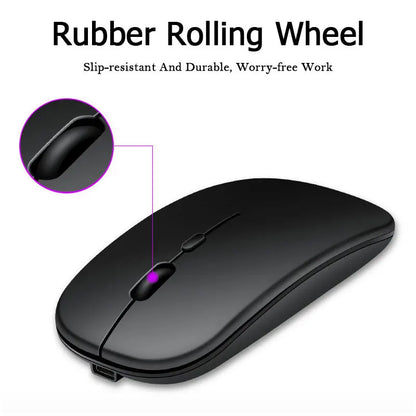 Hot Wireless Bluetooth Mouse 2.4GHz Dual Modes Rechargeable Mice RGB Ergonomic Silent Click Mouse for PC iPad Laptop
