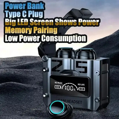 New TWS M25 Bluetooth 5.3 TWS Wireless Headphones with LED Display Stereo Headset Touch Control Earbuds Noise Reduction