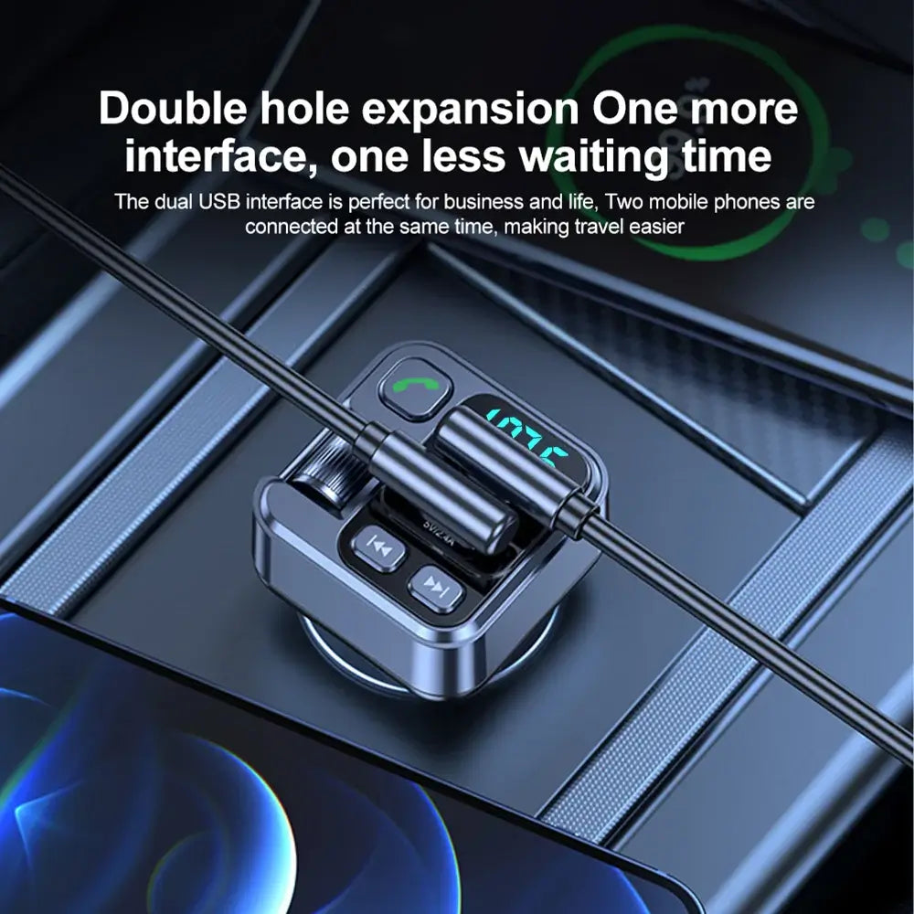 Car Bluetooth Receiver Usb U Disk Read Pd20W Fast Charging Digital Display Car Mobile Phone Adapter Fm Transmiter for Cellphones