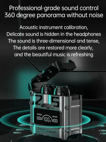 New TWS M25 Bluetooth 5.3 TWS Wireless Headphones with LED Display Stereo Headset Touch Control Earbuds Noise Reduction