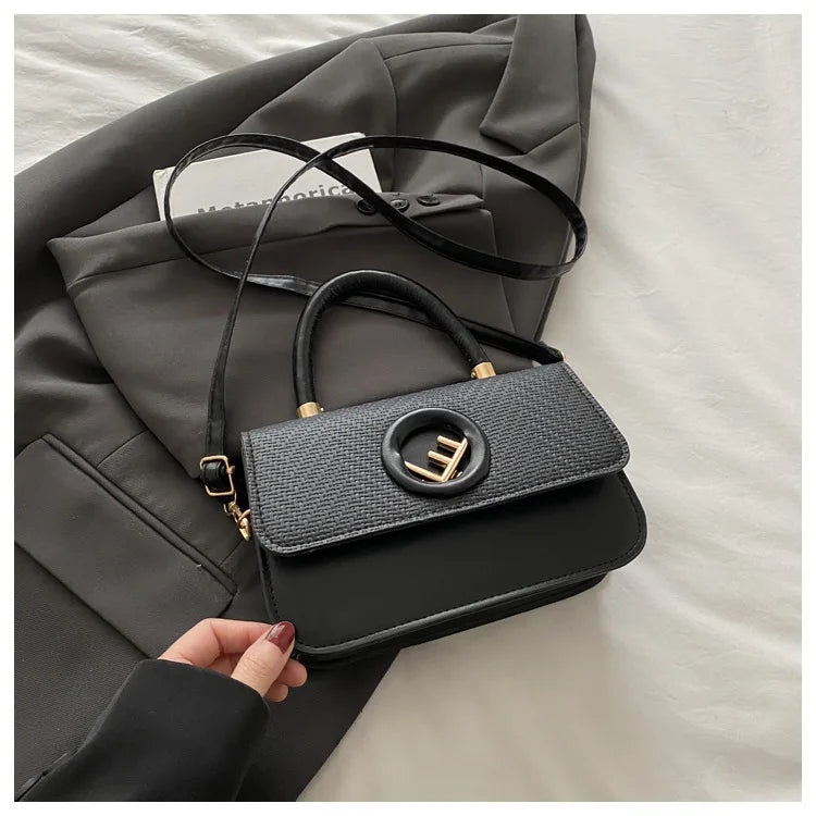 Women's Vintage Crossbody Bag with Adjustable Shoulder Strap - Small Square Shape for Casual & Formal Occasions