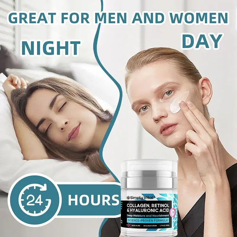 50ML Retinol Wrinkle Remover Face Cream Collagen Hyaluronic Acid Moisturizing Creams Deep Nourishing Day Night Skin Care