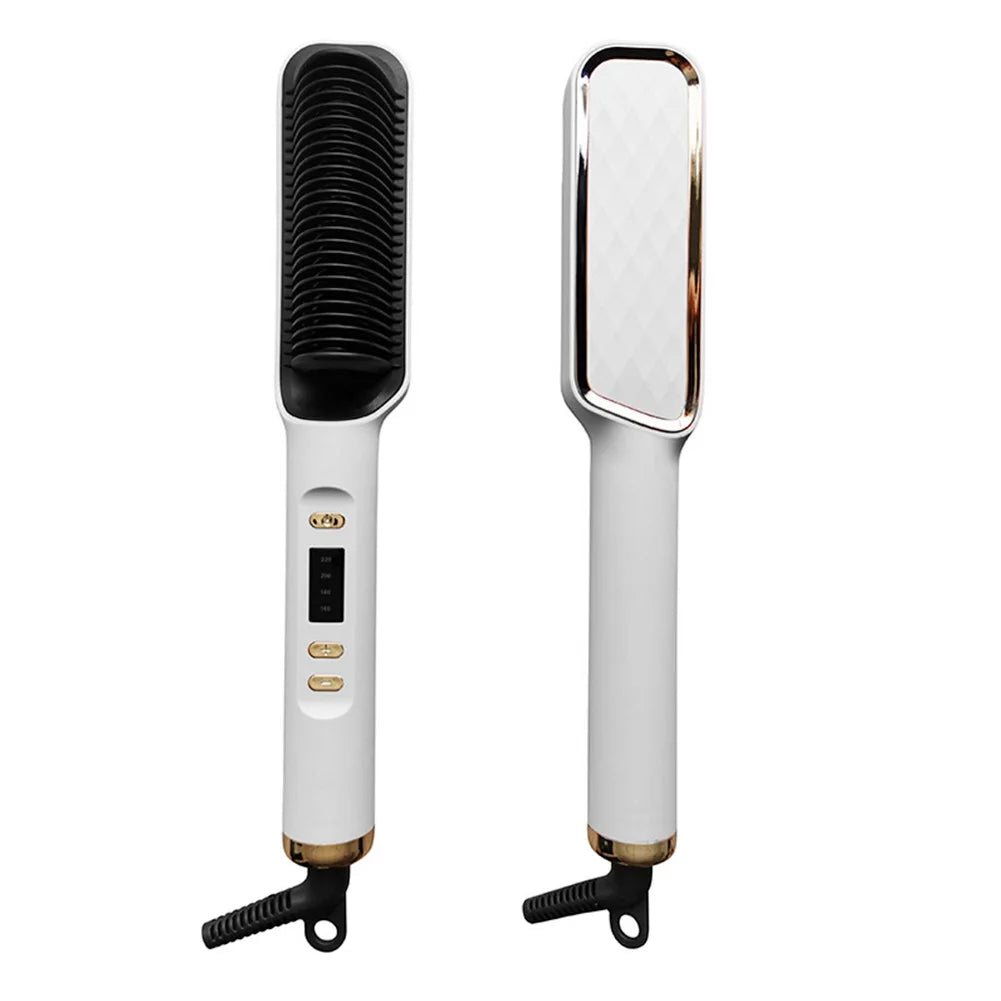 Multifunctional Straightener Electric Hair Straightening Curly Iron Brush Comb Curler Hair Straightener Brush Heating Hot Comb