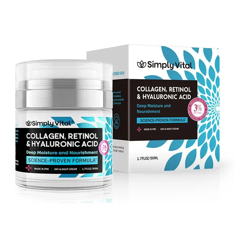 50ML Retinol Wrinkle Remover Face Cream Collagen Hyaluronic Acid Moisturizing Creams Deep Nourishing Day Night Skin Care